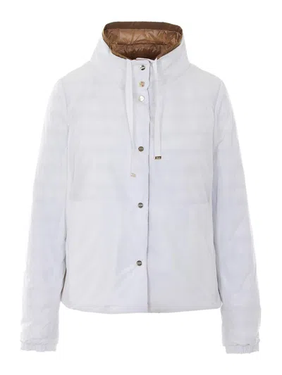 Herno Long-sleeved Drawstring Reversible Padded Coat In White
