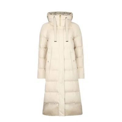 Herno White Cashmere Coat In Neutral