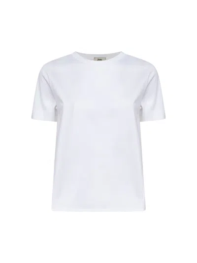 Herno White Chic Cotton Jersey And New Techno Taffeta T-shirt