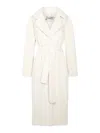 Herno Belted Long-sleeved Coat In Blanco