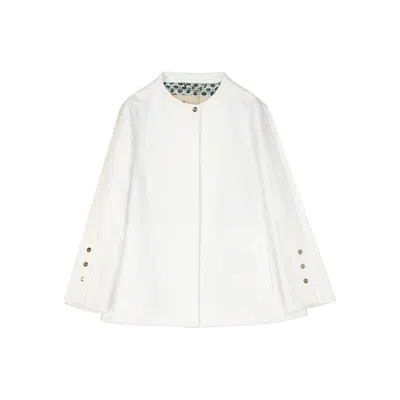 HERNO WHITE COTTON COAT