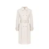 Herno White Cotton Coat In Neutral