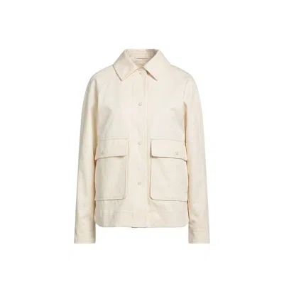 Herno White Cotton Full-length Jacket In Neutral