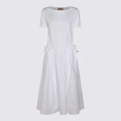 Herno White Cotton Midi Dress