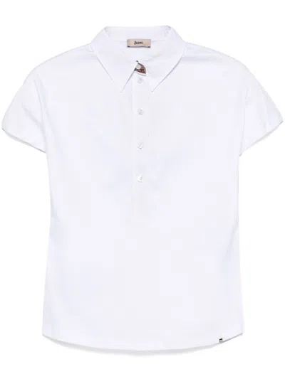 HERNO WHITE COTTON POLO