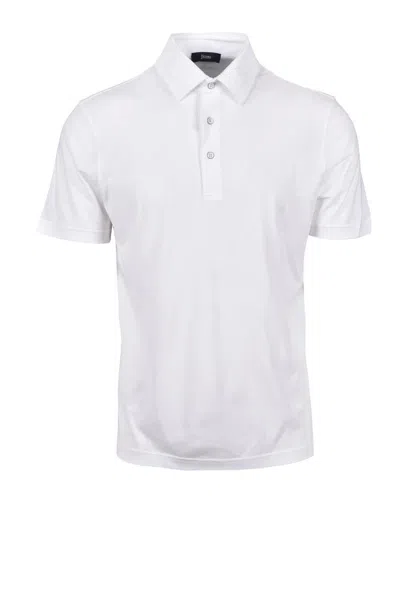 HERNO WHITE COTTON POLO