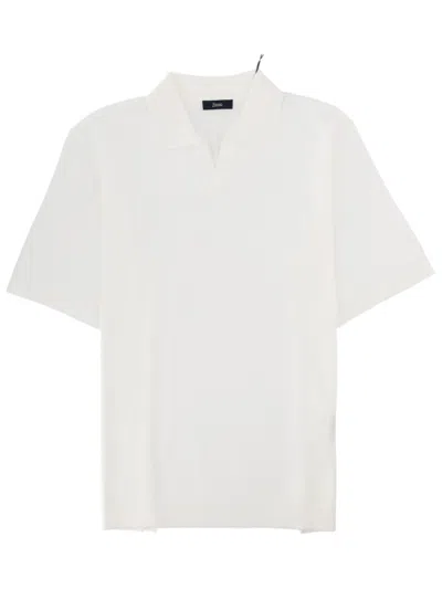 Herno White Cotton Polo Shirt