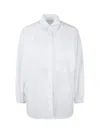 Herno White Cotton Poplin Oversized Shirt With Pointed Collar