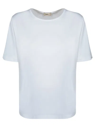 HERNO HERNO T-SHIRT WITH SIDE SLITS BUTTON DETAILS