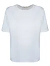 Herno T-shirt With Side Slits Button Details In White