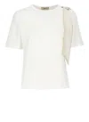 Herno T-shirt With Shoulder Scarf