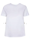 Herno White T-shirt With Drawstring And Cut-out In Cotton Woman In White