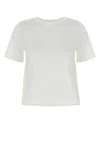 Herno Cotton T-shirt With Round Neck And Short Sleeves In Bianco