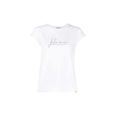 Herno White Cotton T-shirt