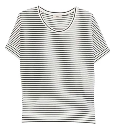 Herno White Crew Neck Stripes T-shirt
