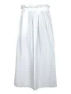 Herno A-line Elasticated Waistband Midi Skirt In White