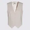 Herno Plain Viscose Vest In Cream