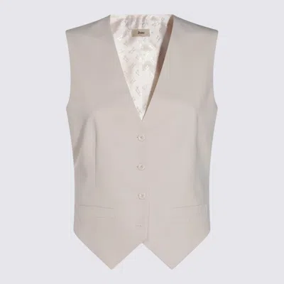 HERNO WHITE GILET TOP
