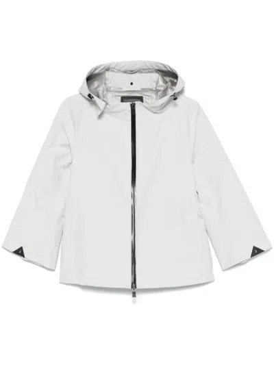 HERNO WHITE GORE-TEX WINDBREAKER COAT