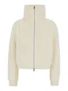 Herno White Cropped Jacket With Funnel Neck In White
