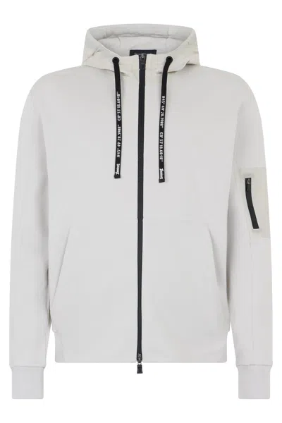 Herno White Hoodie With Elegant And Versatile Design