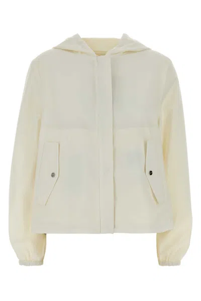 Herno White Jersey Reversible Jacket