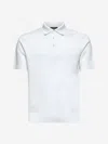 Herno White Knit Effect Jersey Polo Shirt In White