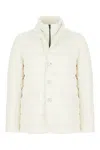 Herno Quilted Button-fastening Padded Jacket In Neutral