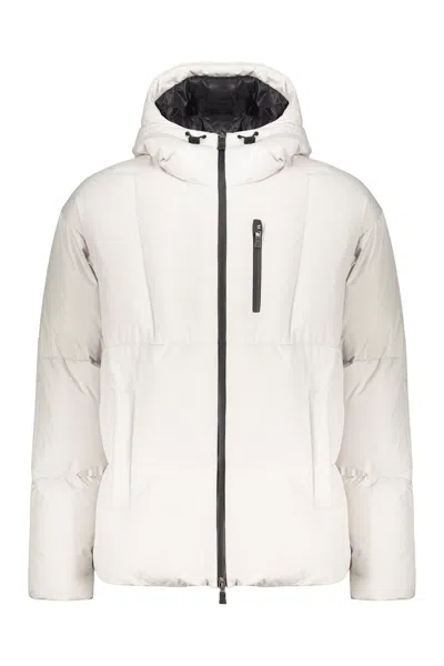 Herno White Padded Jacket With Trendy Hood