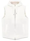 Herno White Padded Vest With Zip Front In White