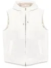 Herno White Padded Vest With Zip Front In White