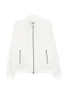 Herno White Polyamide Bomber Liscio Ecoage In White