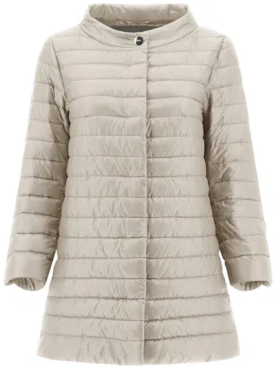 Herno White Polyamide Down Jackets In Neutral