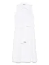 Herno Sleeveless Dress With Pockets And Belted Waist