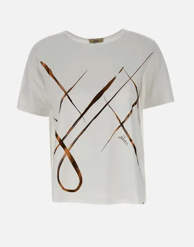 Herno White Stretch Jersey T Shirt