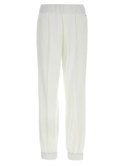 HERNO WHITE VISCOSE JOGGERS