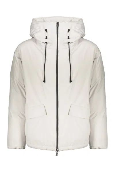 Herno White Winter Jacket With Adjustable Hood