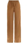 Herno Wide Leg Camel Polyester Pants In Brown