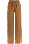 Herno Wide Leg Camel Polyester Pants In Cammello (brown)