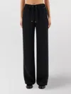 Herno Wide Leg Full Length Resort Trousers In Black
