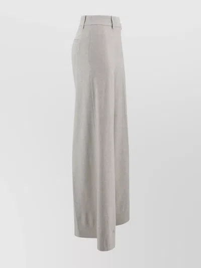 Herno Wide Leg High Waist Trousers With Pockets