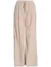 Herno Wide-leg Trousers In Neutrals