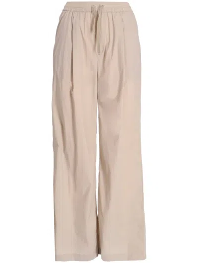 Herno Wide-leg Trousers In Neutrals