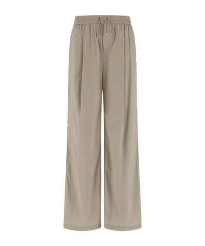 Herno Wide-leg Trousers In Nude