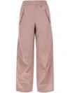 Herno Trousers Featuring Elastic Waistband And Wide Leg In Pink