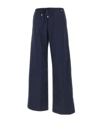 Herno Wide-leg Drawstring Pants In Blue