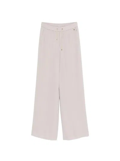 Herno Wide-leg Technical Polyester Trousers In Pink