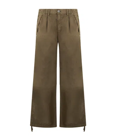 Herno Wide-leg Trousers In Green