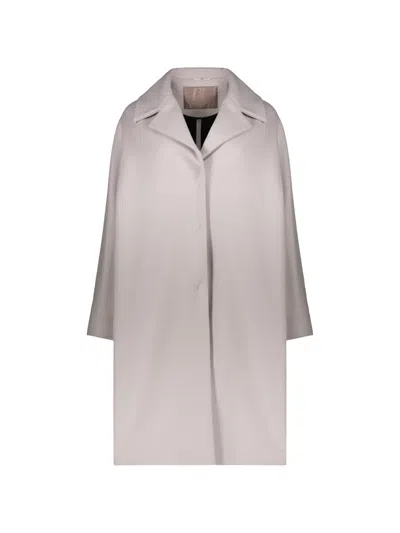 Herno Wide-sleeve Classic-collar Coat In Gray