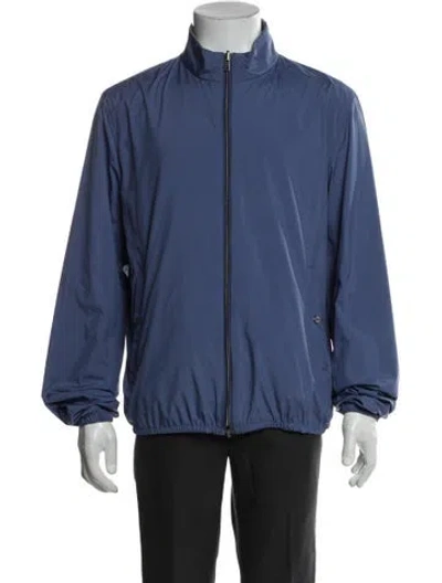 Pre-owned Herno Windbreaker In Blue